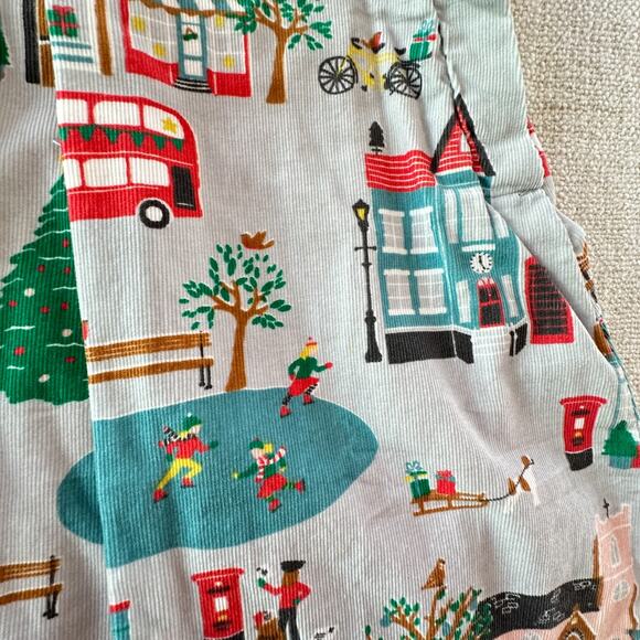 Baby Boden Corduroy Pinafore Dress London Christmas EUC 2/3 - Picture 6 of 8